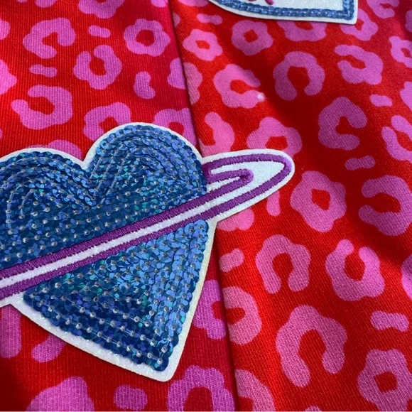 Rare Editions Toddler Girls Leopard Print Patches Dress Pink/Red NWT NEW - Picture 10 of 15